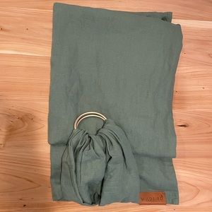 Green Linen WildBird Ring Sling